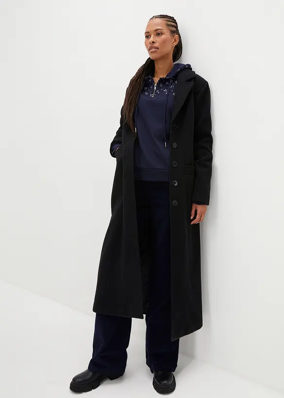 Mikina s kapuc&iacute; a zipem, z čist&eacute; bavlny, bonprix