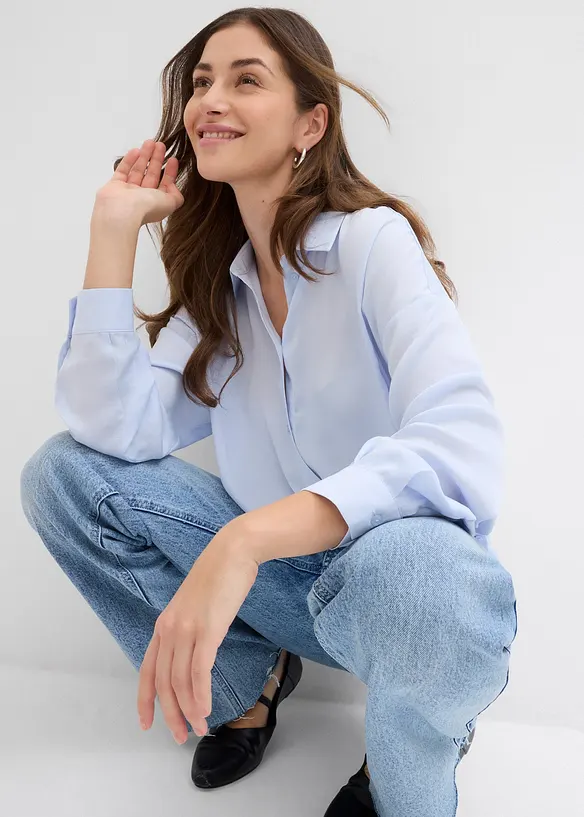 Ko&scaron;ilov&aacute; halenka ze spl&yacute;vav&eacute;ho sat&eacute;nu, bonprix