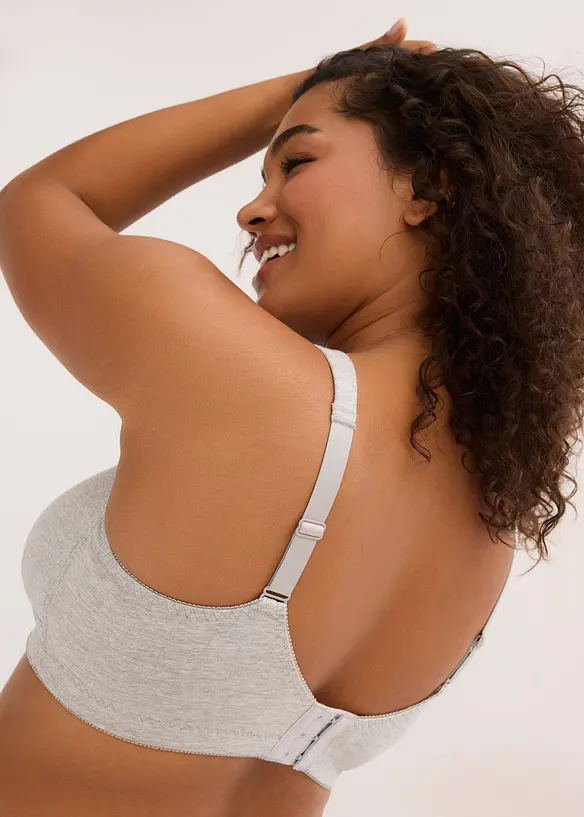 Koj&iacute;c&iacute; podprsenka bez kostic, s organickou bavlnou a krajkou (2 ks v balen&iacute;), bonprix