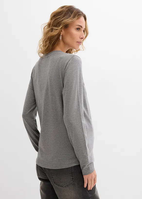 Těhotensk&eacute; triko s diskr&eacute;tn&iacute; &uacute;pravou pro kojen&iacute; a s organickou bavlnou (2 ks v balen&iacute;), bonprix