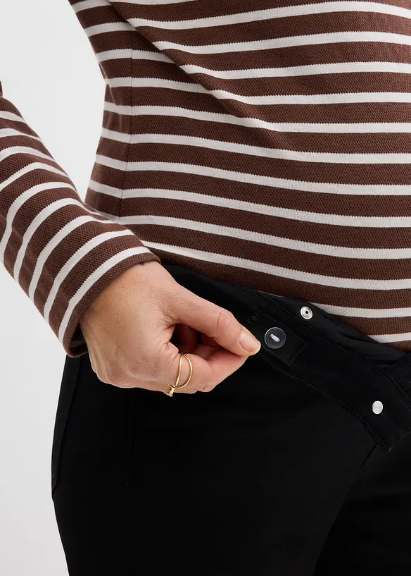 Super strečov&eacute; těhotensk&eacute; dž&iacute;ny 2 v 1, pro těhotenstv&iacute; i obdob&iacute; po porodu, Slim, bonprix