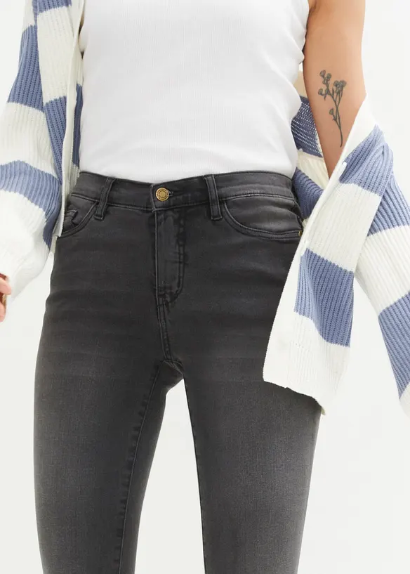 Stahovac&iacute; dž&iacute;ny, Slim Fit, High Waist, bonprix