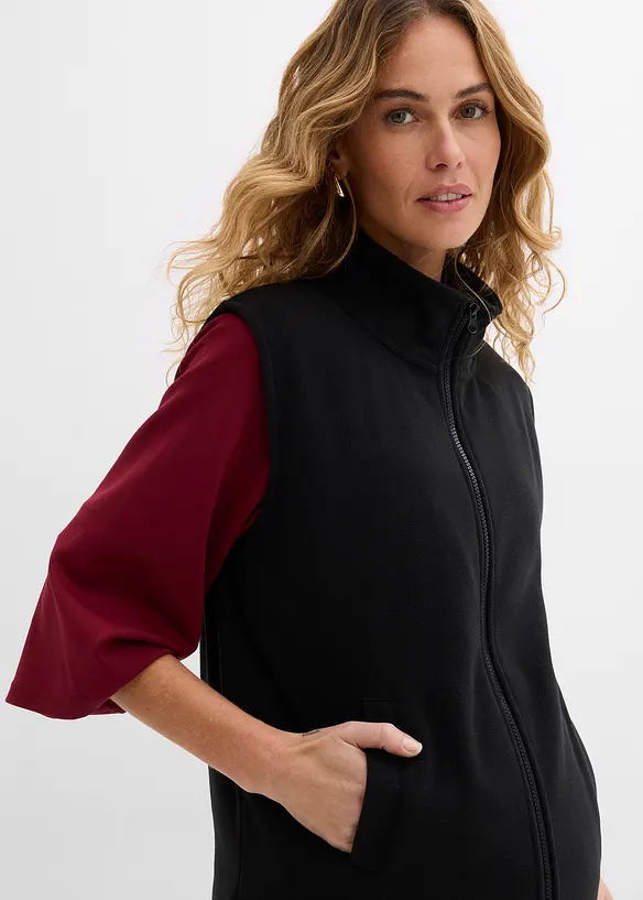 Těhotensk&aacute; vesta 3 v 1 s fl&iacute;sovou vsadkou na no&scaron;en&iacute; miminka, bonprix