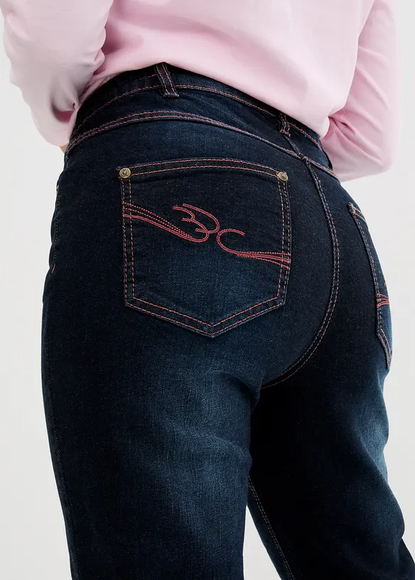 Dž&iacute;ny Straight, Mid Waist, pohodln&yacute; pas, bonprix