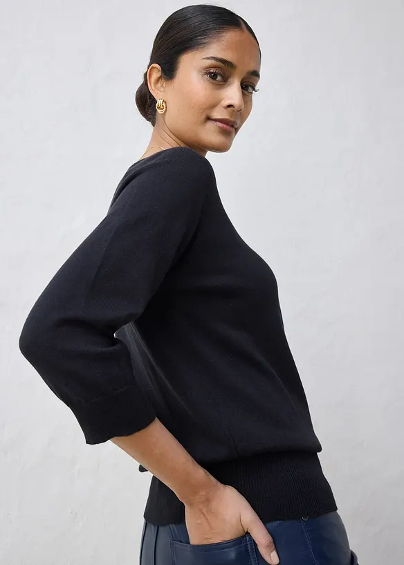 Svetr s pod&iacute;lem hedv&aacute;b&iacute;, bonprix