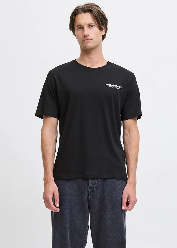 Tričko JJ REBEL z čist&eacute; bavlny, Loose Fit, JJ REBEL