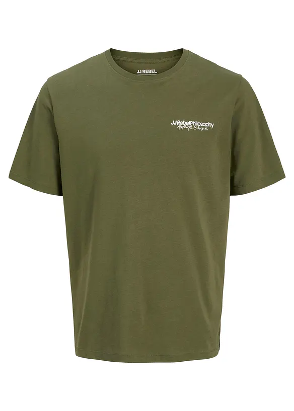 Tričko JJ REBEL z čist&eacute; bavlny, Loose Fit, JJ REBEL