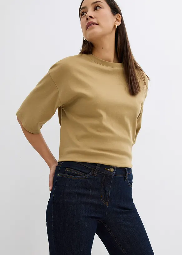 Strečov&eacute; dž&iacute;ny Bootcut, Mid Waist, bonprix