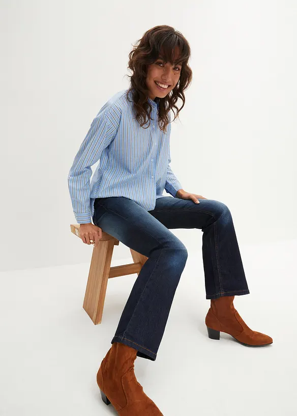 Strečov&eacute; dž&iacute;ny Bootcut, Mid Waist, bonprix