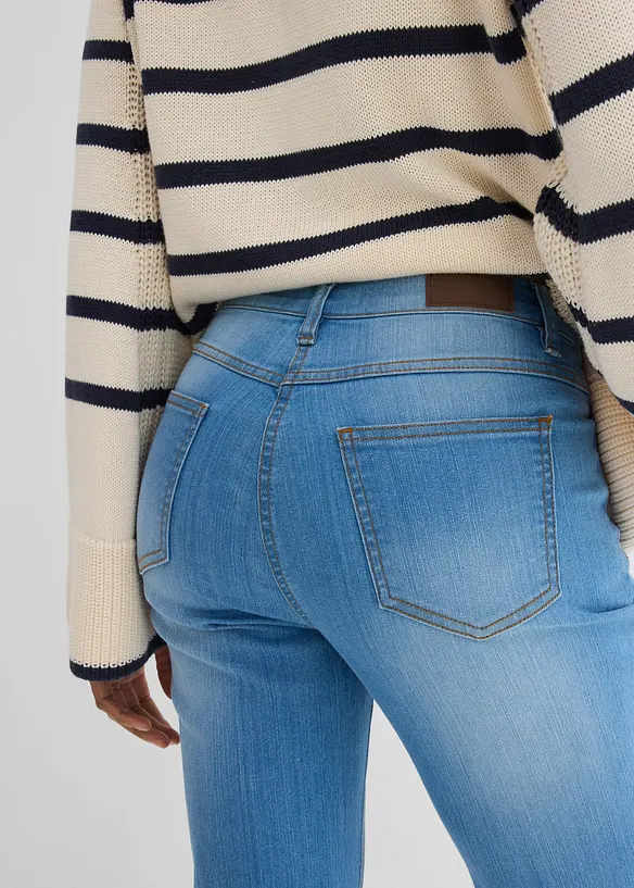 Strečov&eacute; dž&iacute;ny Bootcut, Mid Waist, bonprix