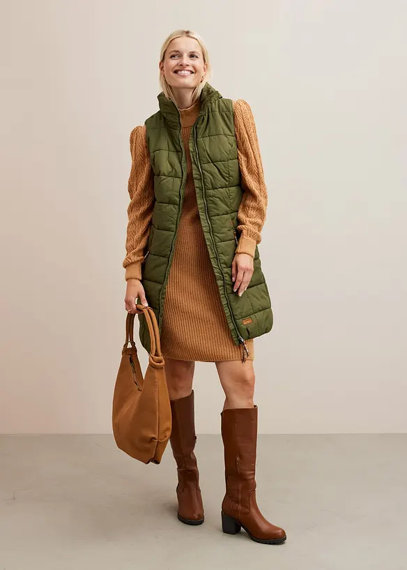 Dlouh&aacute; vesta se stoj&aacute;čkem, bonprix