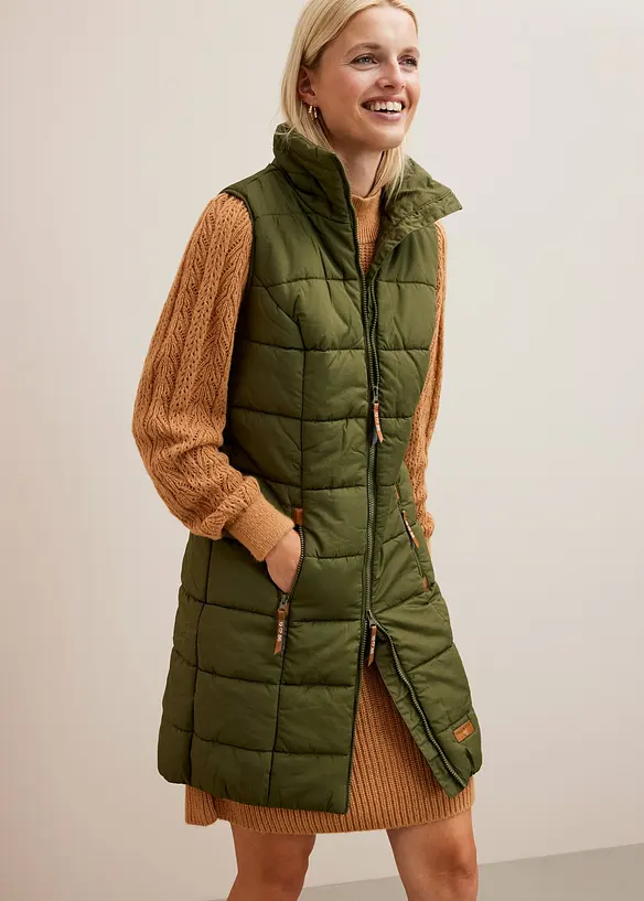 Dlouh&aacute; vesta se stoj&aacute;čkem, bonprix