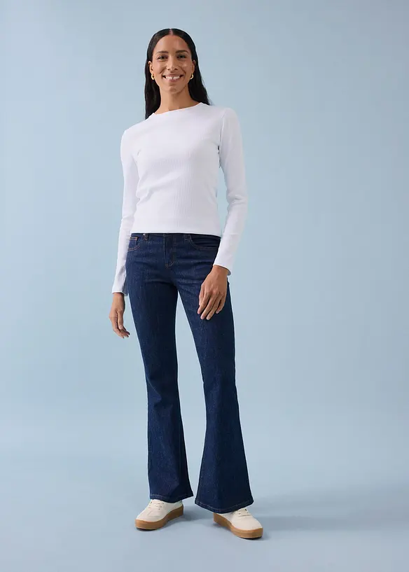 Dž&iacute;ny Flared, Mid Waist, bonprix