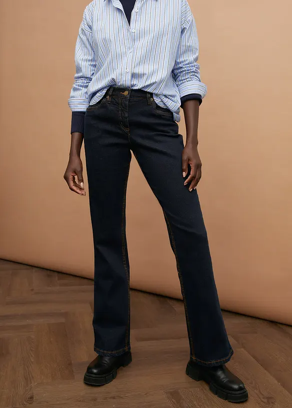 Strečov&eacute; dž&iacute;ny High Waist, Bootcut, bonprix