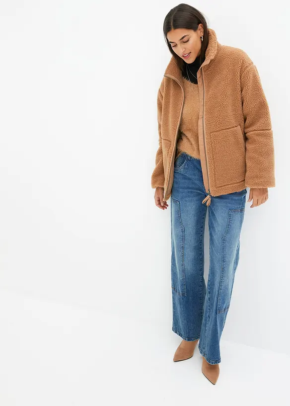 Bunda z medv&iacute;dkov&eacute;ho fl&iacute;su, s pod&scaron;&iacute;vkou, bonprix