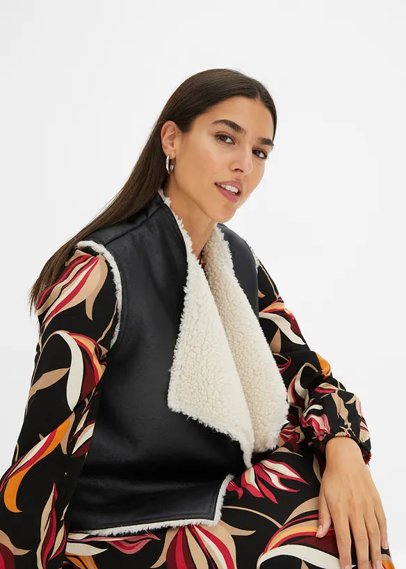 Vesta z uměl&eacute; kože&scaron;iny, bonprix