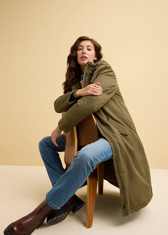 Termo dž&iacute;ny Straight, Mid Waist, bonprix