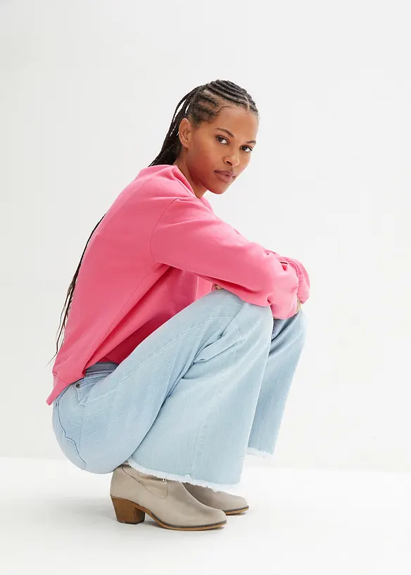 Wide Leg dž&iacute;ny High Waist, bonprix