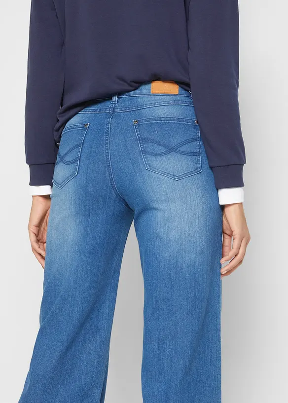 Wide Leg dž&iacute;ny High Waist, bonprix