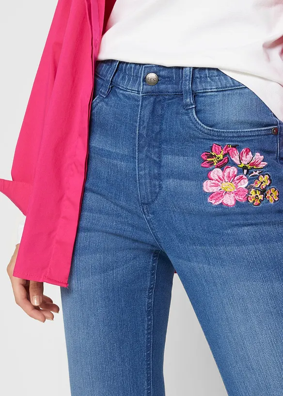 Bootcut dž&iacute;ny High Waist, s pohodln&yacute;m pasem, bonprix