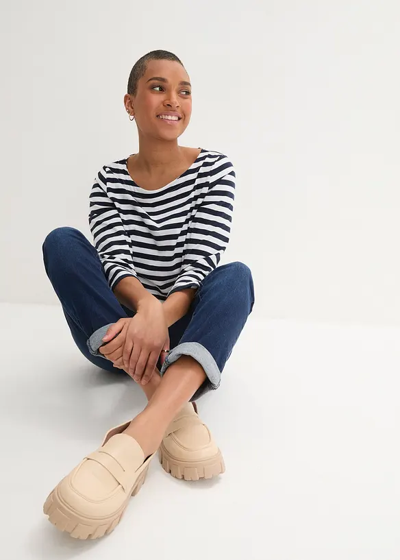 Strečov&eacute; dž&iacute;ny Boyfriend, Mid Waist, bonprix