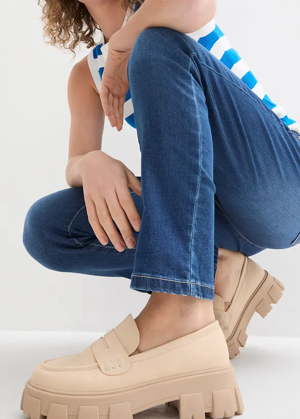 Strečov&eacute; dž&iacute;ny Boyfriend, Mid Waist, bonprix