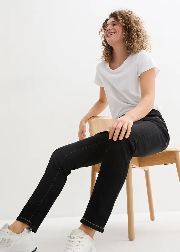 Strečov&eacute; dž&iacute;ny Boyfriend, Mid Waist, bonprix