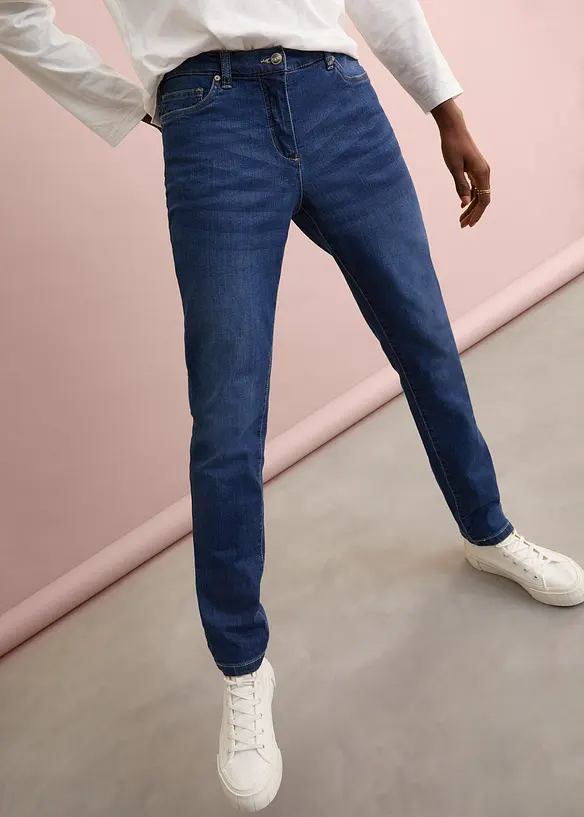 Strečov&eacute; dž&iacute;ny Boyfriend, Mid Waist, bonprix