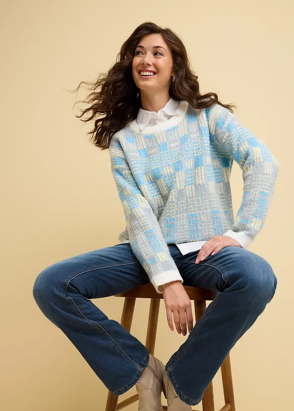 Termo dž&iacute;ny Bootcut, High Waist, bonprix