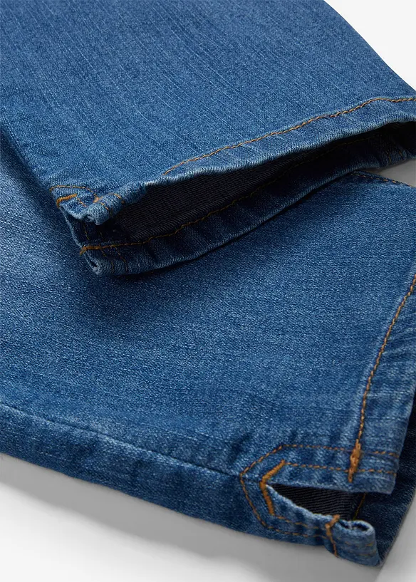 Dž&iacute;ny Slim Fit, Mid Waist, zkr&aacute;cen&eacute;, bonprix