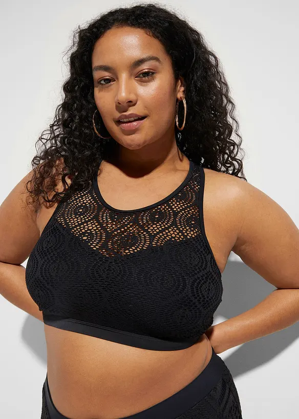 Bikinov&yacute; podprsenkov&yacute; top s krajkou, bonprix