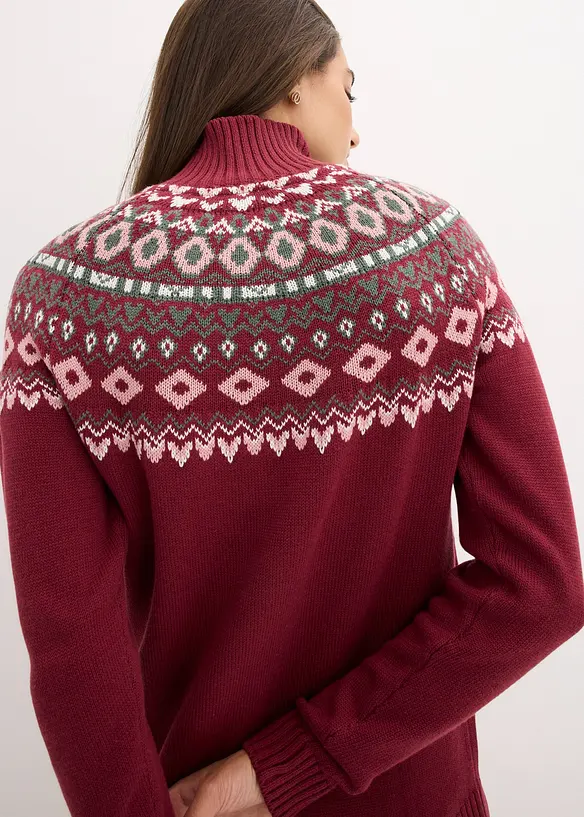 Svetr s rol&aacute;kov&yacute;m l&iacute;mcem, bonprix