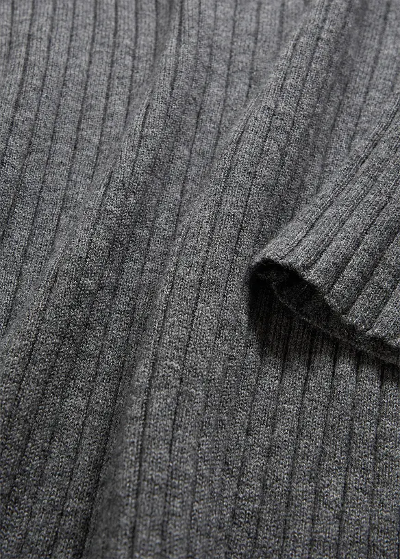 Žebrovan&yacute; svetr z merino vlny, bonprix