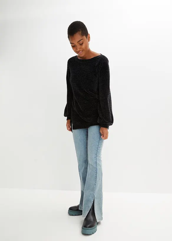 Žinylkov&yacute; dlouh&yacute; svetr, bonprix