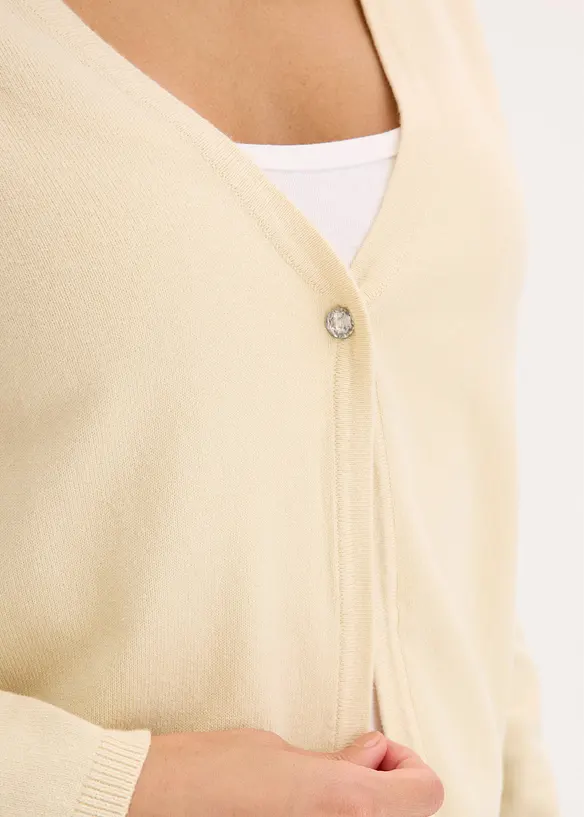 Jednoduch&yacute; kab&aacute;tek z jemn&eacute; pleteniny, bonprix