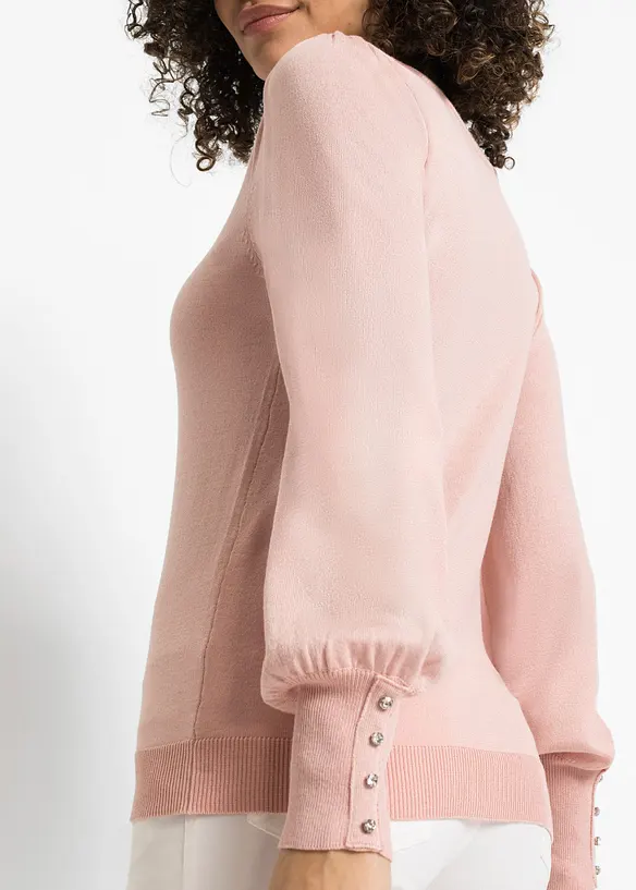 Svetr z jemn&eacute; pleteniny ze směsi s visk&oacute;zou, bonprix