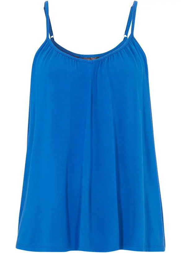 Top se &scaron;pagetov&yacute;mi ram&iacute;nky, ze spl&yacute;vav&eacute; visk&oacute;zy, bonprix