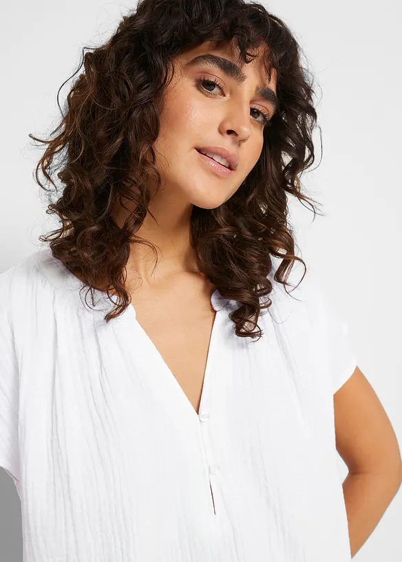 Mu&scaron;el&iacute;nov&yacute; halenkov&yacute; top z čist&eacute; bavlny, bonprix