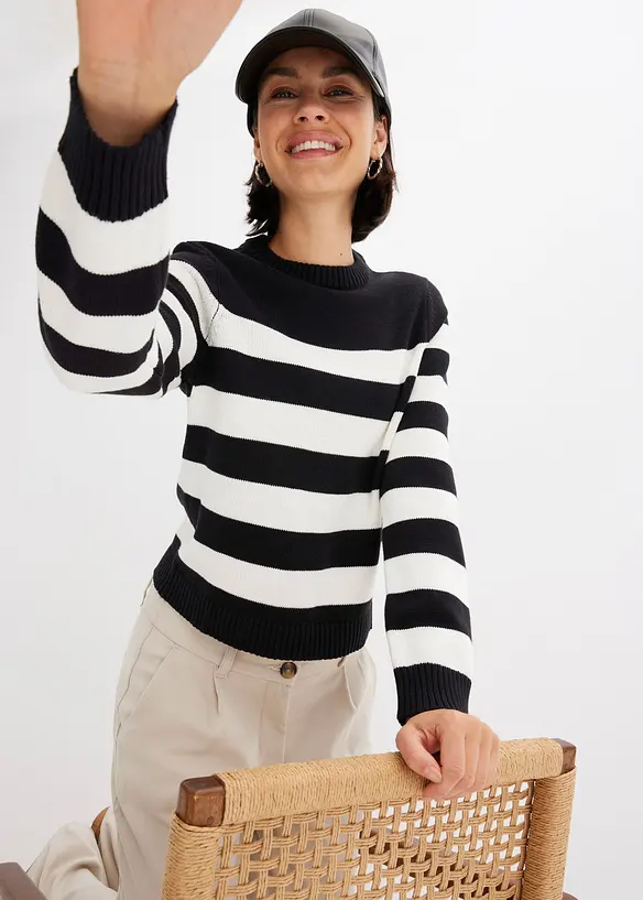 Pruhovan&yacute; svetr, bonprix