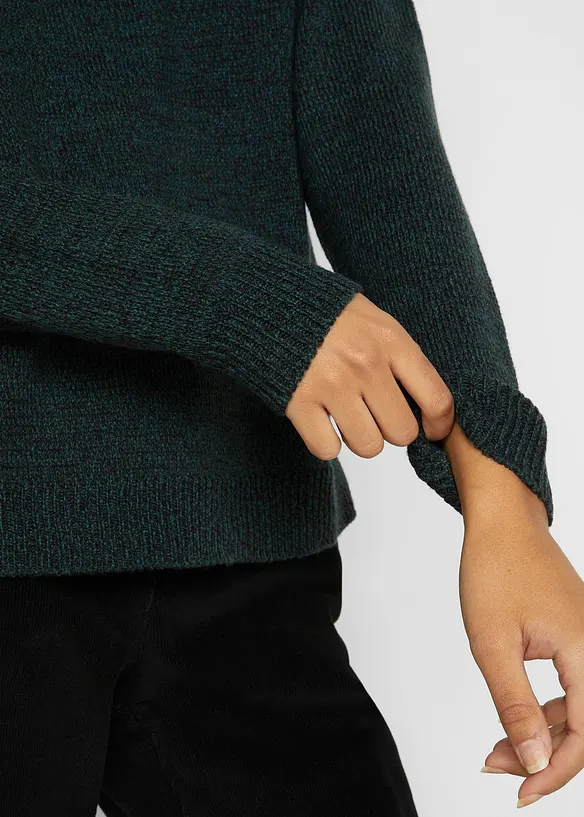 Svetr s kulat&yacute;m v&yacute;střihem, bonprix