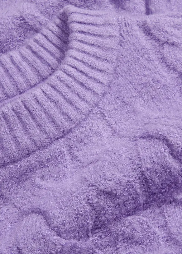 Oversize svetr s cop&aacute;nkov&yacute;m vzorem, bonprix