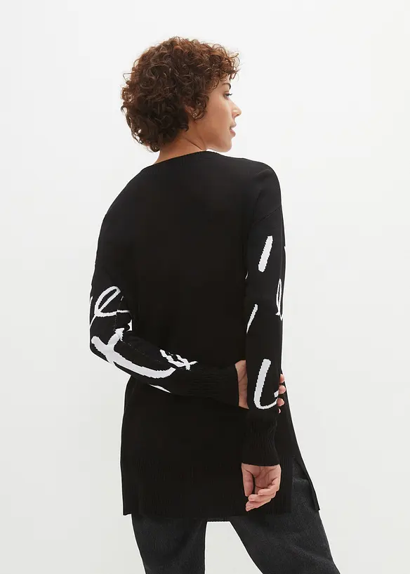 Svetr s n&aacute;pisem, bonprix