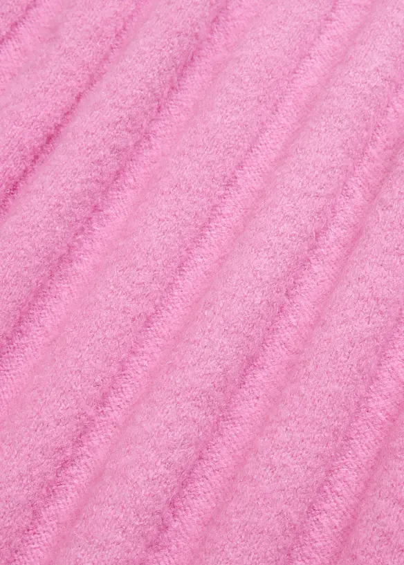 Žebrovan&yacute; svetr s rol&aacute;kov&yacute;m l&iacute;mcem, bonprix