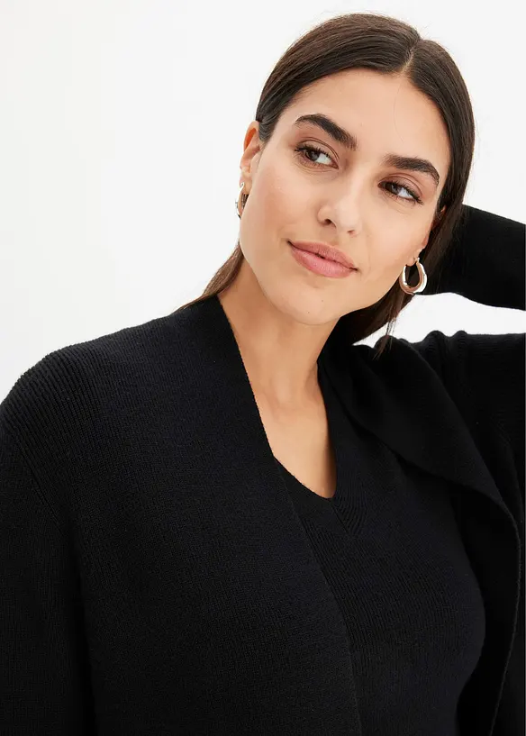 Dlouh&yacute; pleten&yacute; kab&aacute;tek s visk&oacute;zou, bonprix