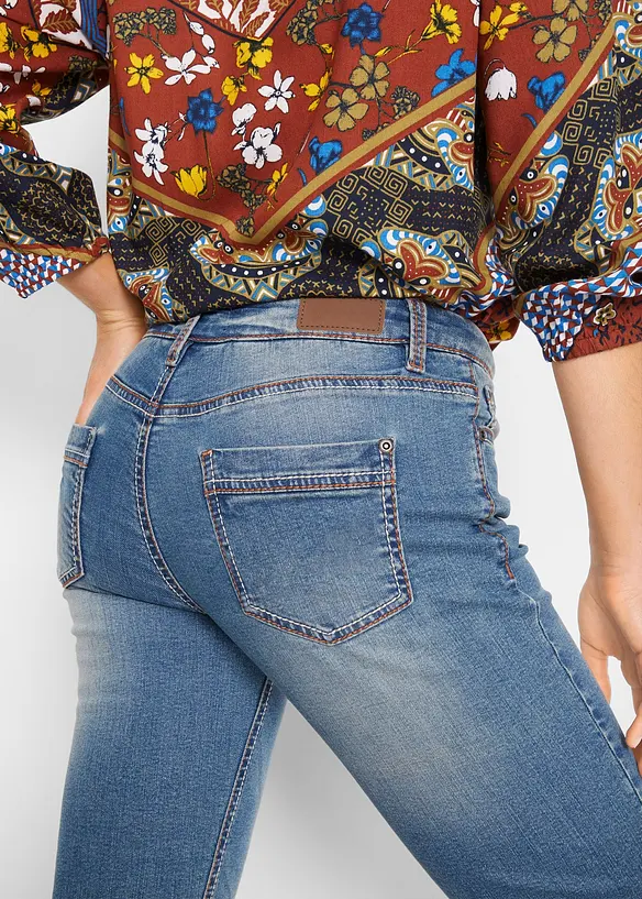 Strečov&eacute; dž&iacute;ny, Straight, Mid Waist, bonprix