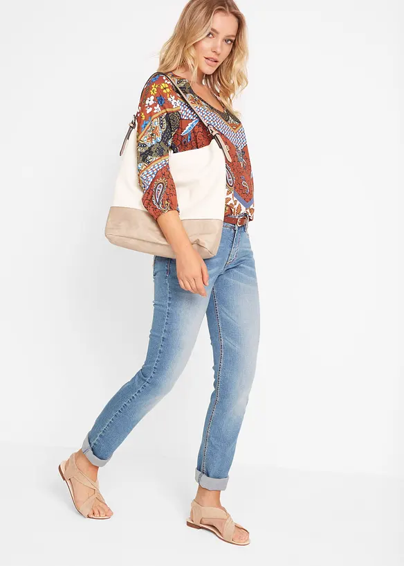 Strečov&eacute; dž&iacute;ny, Straight, Mid Waist, bonprix