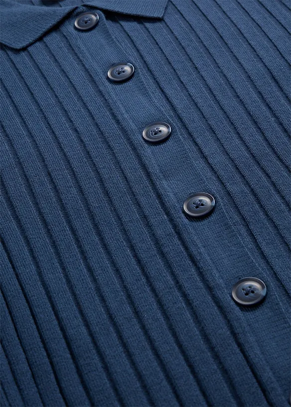 Žebrovan&eacute; triko ze spl&yacute;vav&eacute; visk&oacute;zov&eacute; směsi, bonprix