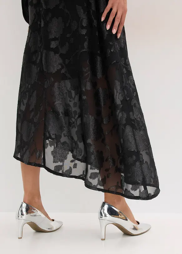 Maxi sukně s asymetrick&yacute;m lemem, bonprix