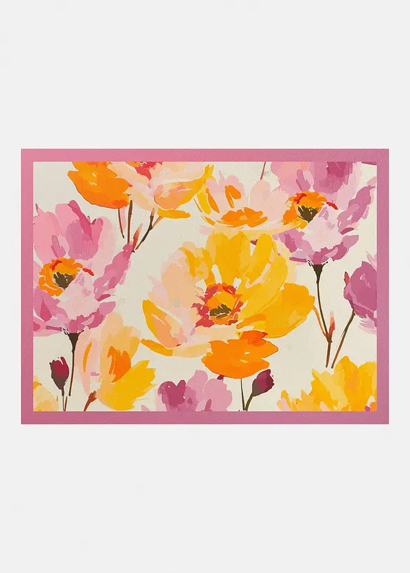 Omyvateln&aacute; rohožka s květinov&yacute;m vzorem, bonprix