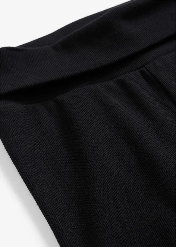 Žebrovan&eacute; žerzejov&eacute; kalhoty s organickou bavlnou, bonprix